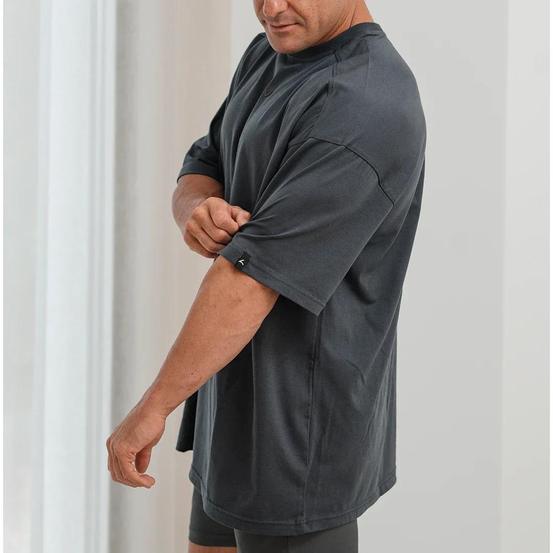 Sports Shirt Cotton Grey - Wide Fit